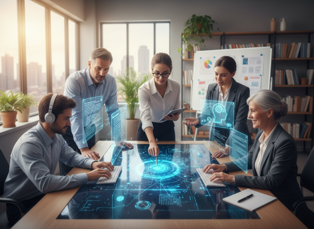 Image actuelle : 5 compétences clés pour maîtriser l'IA générative pour la rédaction web.