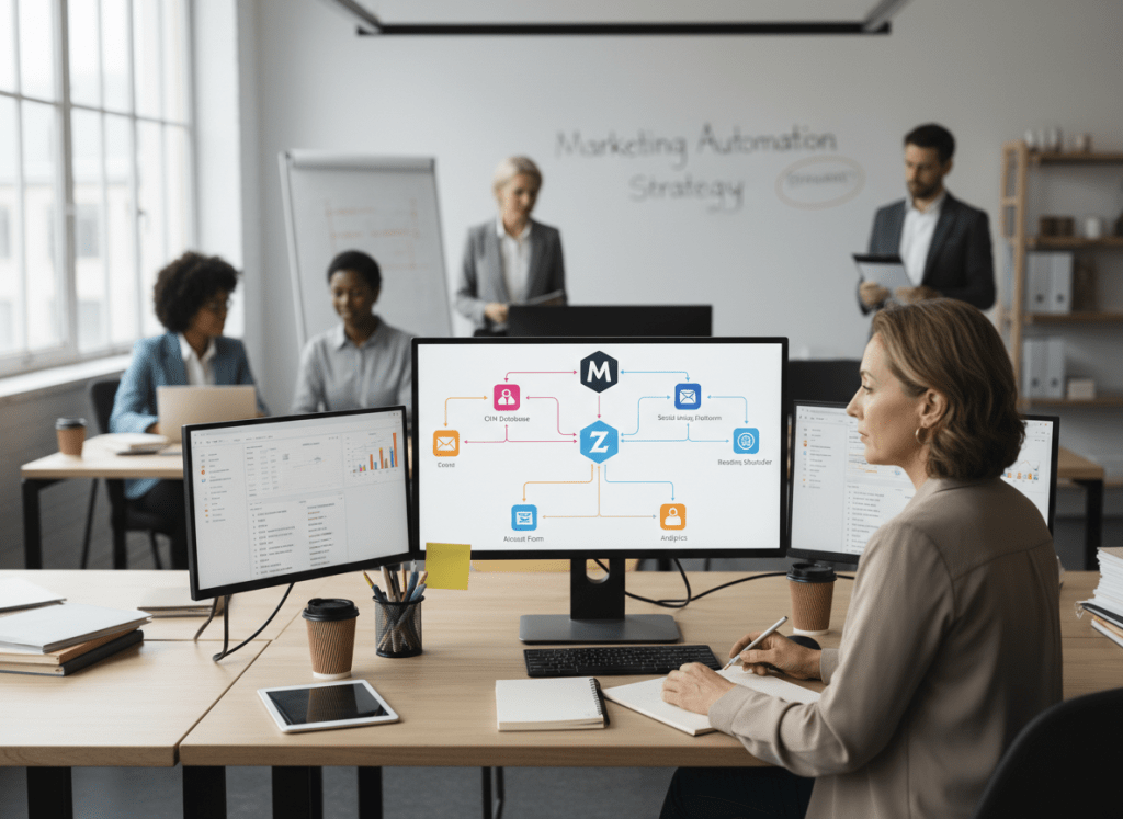 Image actuelle : make vs zapier marketing