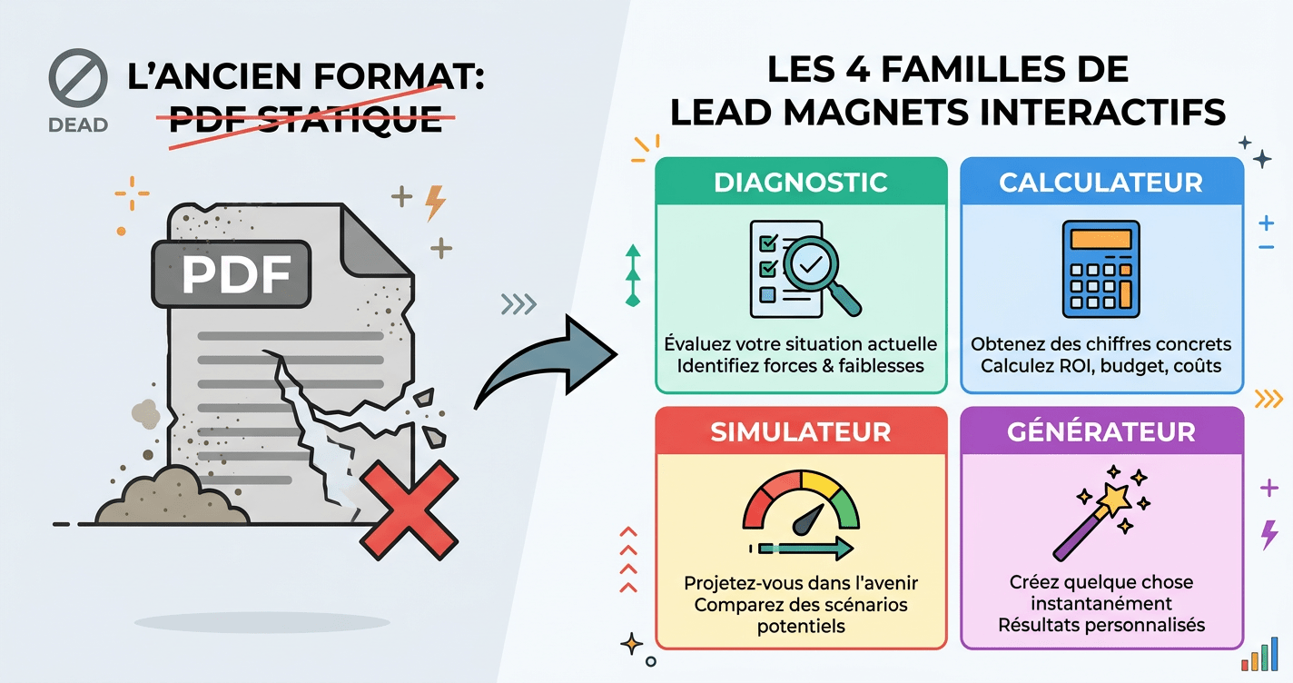 4 familles de lead magnets intelligents propulsés par l'IA pour PME — Vincent Faouet